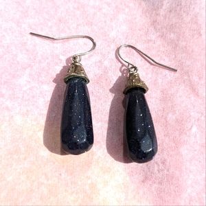 Handmade Blue Sandstone Earrings from Belize